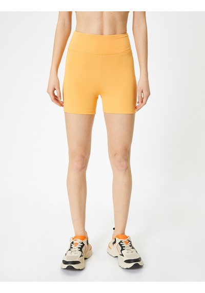 Koton Spor Biker Tayt Standart Bel Slim Fit Turuncu 4sak40287nk Turuncu