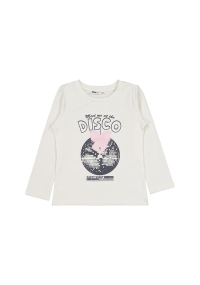 Civil Girls Parti Night Baskılı 2-5 Yaş Sweatshirt Ekru