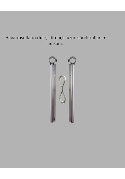 Northcity 25x60 Cm Kare Balkon Çamaşır Askısı - Demir Uyumlu, Hava Dayanıklı Beyaz