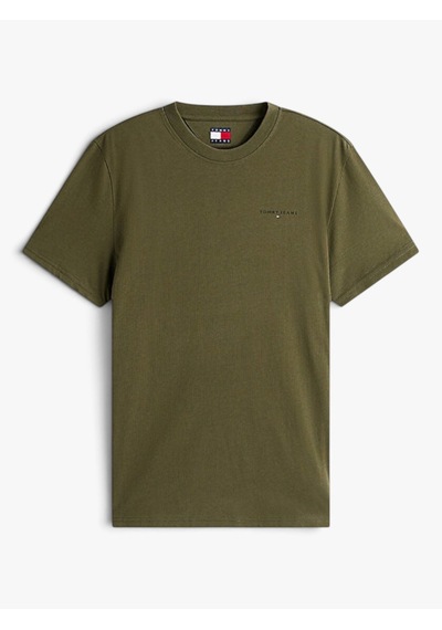Tommy Hilfiger Tjm Slım Lınear Chest Tee Ext Erkek Yeşil T-shirt - Dm0dm21780