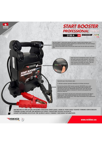Volkher Akü Takviye Cihazı 12 V. 3100 A.