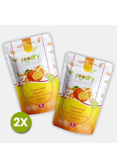Freeze-dry Mandalina Freeze Dried Mandarin Dondurularak Kurutulmuş Meyve Kurusu 17gx2 34 G