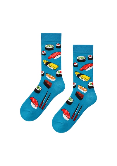 Carnaval Socks Rolls Ve Sushi Desenli Renkli Spor Çorap Çok Renkli