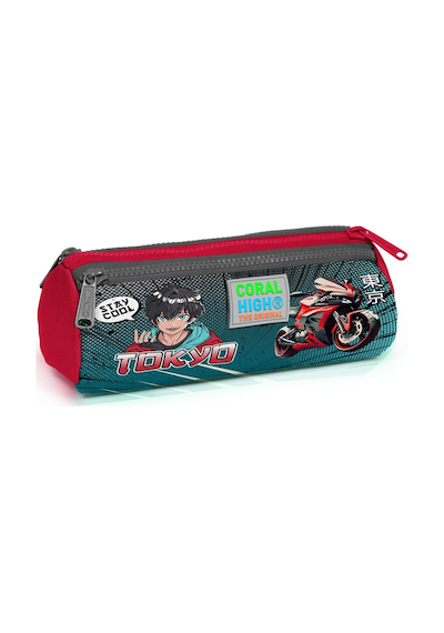 Minik Yuva Sırt Çantası Gri Nefti Anime Motorsiklet İki Bölmeli 3'lü Set 3set23564