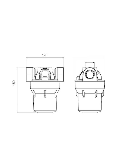 Aquafer 3 İnç Yıkanabilir Filtre 1/2 İnc 50 Micron Tortu Pislik Tutucu Filtre