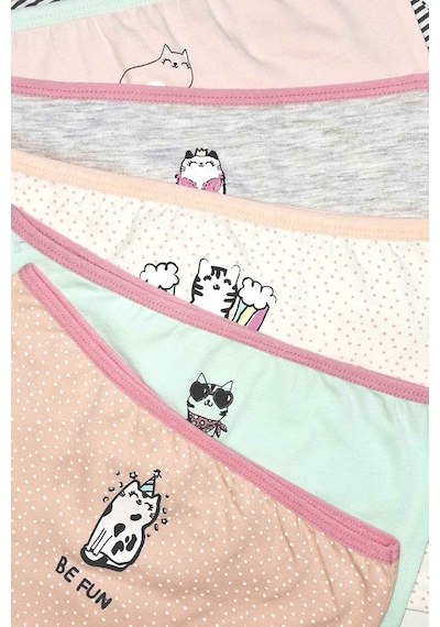 Sebatingo Kız Çocuk Pembe Pamuklu Boxer 6'lı Paket D89500-43 3-4 Yaş Çok Renkli2 Çok Renkli