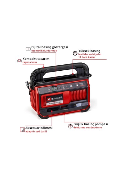 Einhell Pressito 18/25 Power X-change Akülü Hava Kompresörü - 402