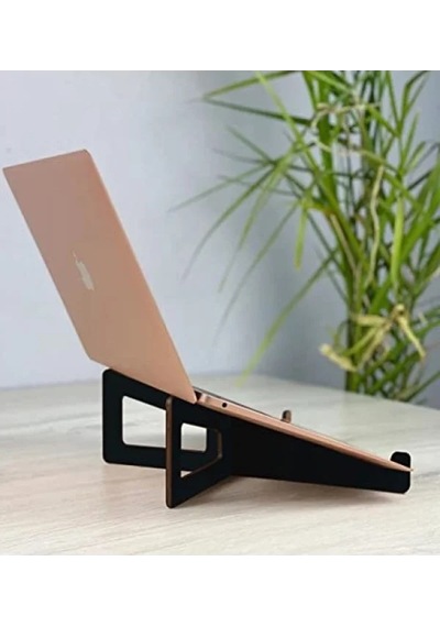 Taşınabilir Ahşap Laptop Standı - Ergonomik Tasarım