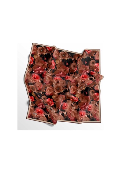 İpekal Soft Pamuk Eşarp - 05400 -1319 - 90 X 90 / Bordo - Kiremit - 14 Bordo - Kiremit - 14