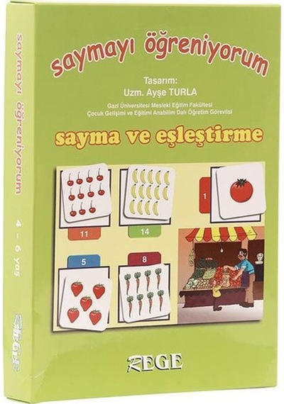 3 Yaş Saymayı Öğreniyorum Kartları rege