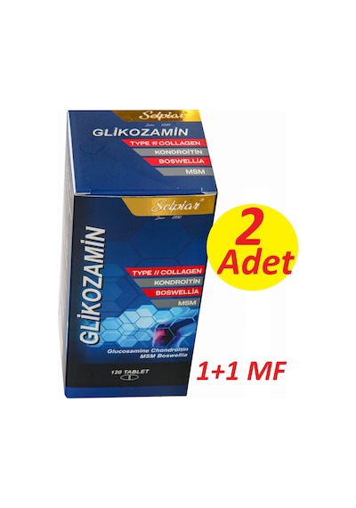 2 Adet Selpiar Glucosamine & Chondroitin Msm Boswelia+type II Col