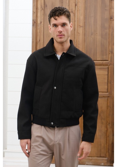 Baselco Bomber Basic Kaşe Ceket/mont Siyah