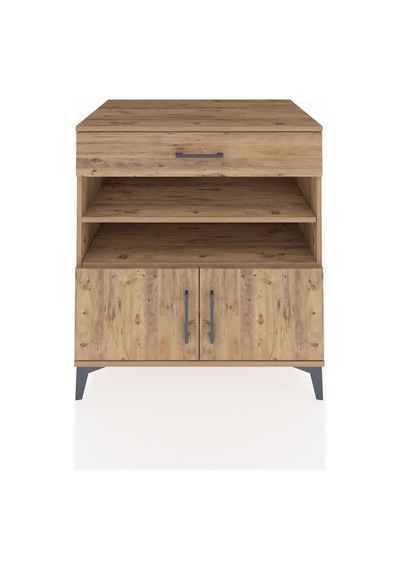 Kronos Şifonyer 3 Raflı Tek Çekmeceli 2 Kapaklı 88x59x96 Çam-çam Atlas Çam