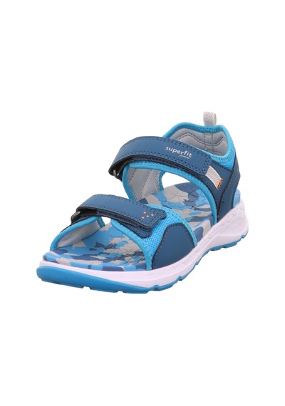 Superfit Criss Cross Çocuk Sandalet Kamuflaj - Mavi 000586-8010