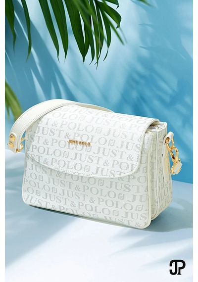 Just Polo Günlük Kombinlere Uygun Kadın Orijinal Günlük El Ve Omuz Çantası Shoulder Bag Beyaz