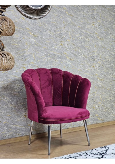Tekli Papatya Çay Seti Koltuk Krom Sivriltme Ayak, Balkon, Salon, 001