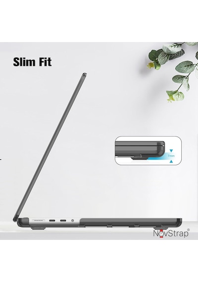 Novstrap Apple Uyumlu MacBook Pro 14 İnç M5 Çip A3434 İle Kılıf Sert Parlak Koruma Kapağı Siyah Karışık Çok Renkli