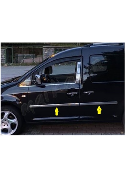 Vw Caddy Krom Yan Kapı Çıtası 2004-2014 4 Parça Paslanmaz  Çelik