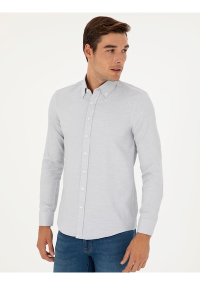 Pierre Cardin Erkek Gri Gömlek Desenli 50291042-vr024 Gri
