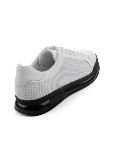 Beyaz Hakiki Deri Erkek Sneaker E01958176643 Beyaz