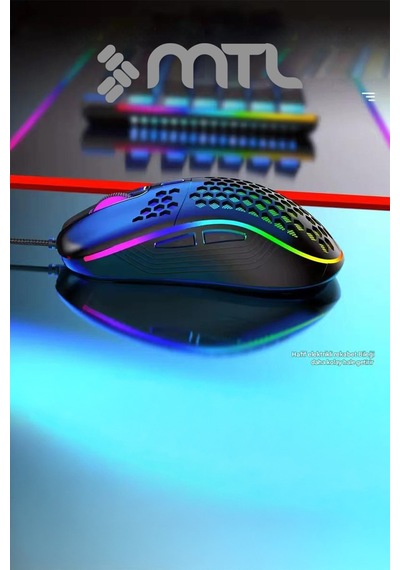 Kablolu Rgb Işıklı Grafik Ve Oyuncu Mouse - Honeycomb Petek Tasarım 1200 - 2400 - 4800 - 7200 Dpı Diğer