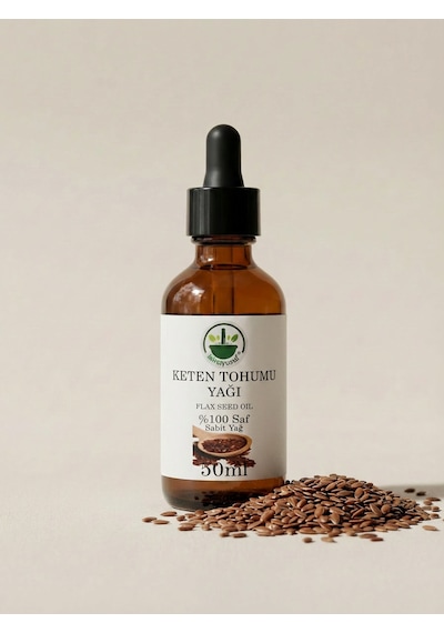 Soğuk Sıkım Keten Tohumu Yağı Flaxseed Oil Linseed Oil Linum Usitatissimum Saf Doğal 50 Ml 50 ML