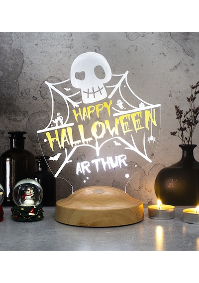 Cadılar Bayramı Halloween Hediyesi, Happy Halloween Led Lamba