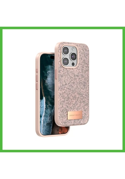 Vaveni Onegif İphone 15 Pro Max Uyumlu Bright Simli Kapak - Pembe Arz