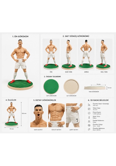 Ronaldo 3d Figür