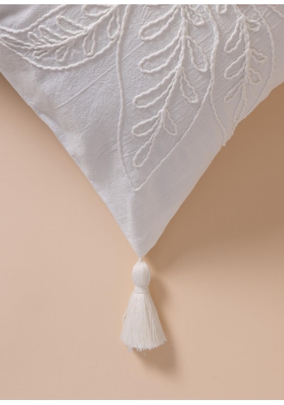 The Mia Püsküllü Kırlent Krem 45x45cm Krem