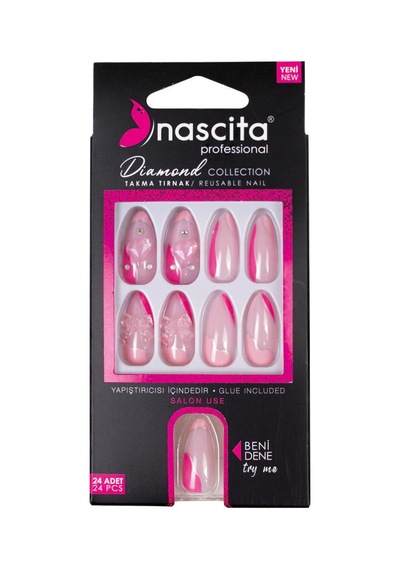 Nascita Diamond Taşlı Takma Tırnak 24'lü Set Nasnaıl00258