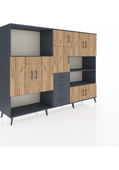 Hyperion Dolap 9 Raflı 4 Çekmeceli 8 Kapaklı 220x44x163 Antrasit-çam/antrasit Atlas Çam/antrasıt - Antrasıt Hyperion Dolap 9 Raflı 4 Çekmeceli 8 Kapaklı 220x44x163 Antrasit-çam/antrasit Atlas Çam/antrasıt - Antrasıt