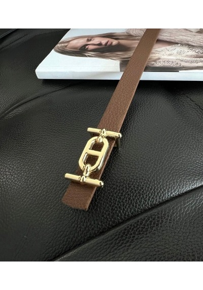Öznora Gold Tokalı Kadın Kemer Pantolon Ve Ceket Kemeri Taba