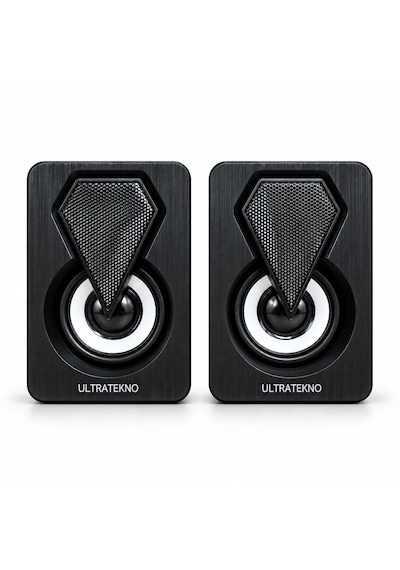 Ultratekno E-1046 Rgb 1+1 Kablolu Bilgisayar Hoparlörü 6w Usb 3.5mm Aux Pc Laptop Speaker
