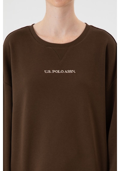 U.S. Polo Assn. Kadın Kahverengi Bisiklet Yaka Sweathırt 50313562-VR029