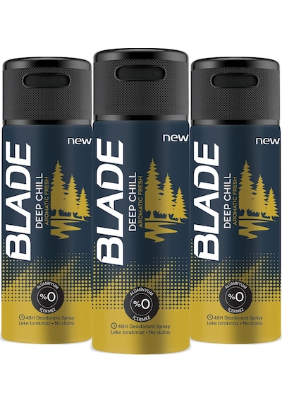Blade Deep Chill Deodorant 3 x 150 ML