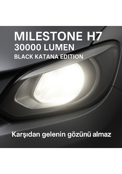 Volvo S40 2008-2013 Photon Milestone Black Katana H7 Uzun Led Far 30000 Lümen