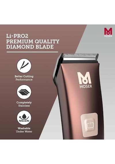Moser 1888-0151 Li+pro2 Profesyonel Kablolu/akülü Saç Kesme Makinesi Derin Metalik Bordo
