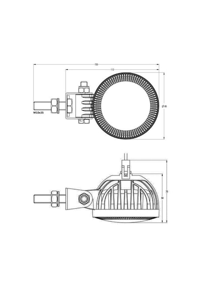 Serko Cr 80cp Led Çalışma Lambası 3 Ledli 12-24v Uyumlu