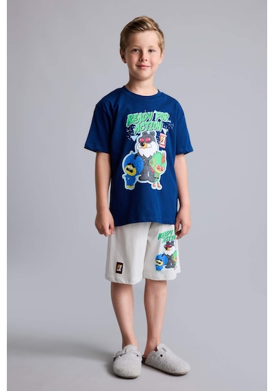 Defacto Super 1 Takım Lisanslı Regular Fıt Elastik Bel 2li Lacivert Pijama Takımı Erkek Çocuk H7975a826hsnv30 Lacivert-nv30