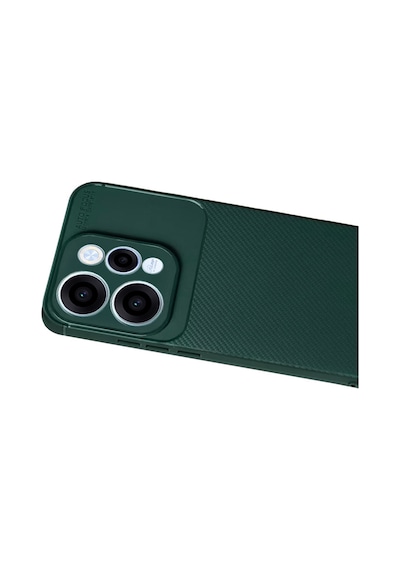 Oppo Reno 15 Uyumlu Auto Focus Karbon Kapak - Koyu Yeşil