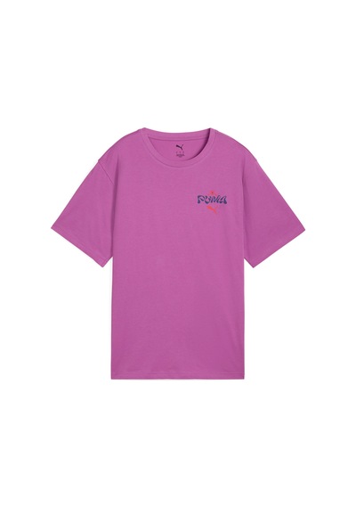 Puma Wardrobe Ess Floral Pack Relaxed Graphic Tee Kadın T-shirt Mor