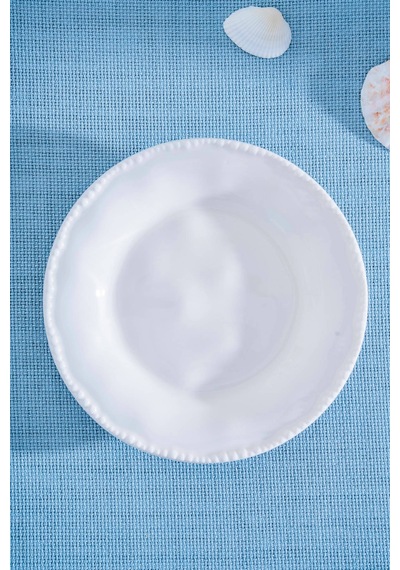 Milano Servis Tabağı - 14 Cm Beyaz