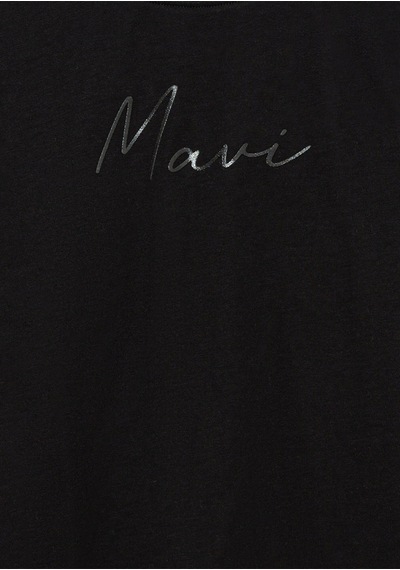 Mavi - Mavi Logo Baskılı Uzun Kollu Siyah Tişört 7610220-900 Siyah