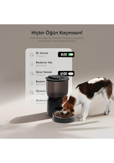 Şımart Akıllı Mama Kabı 3l Kapasiteli Ve Wi-fi Kontrollü Otomatik Besleme