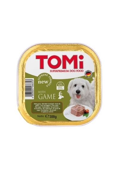 Tomi - 848 - Köpek Yaban Hayvanlı Pate Alüminyum Yaş Mama - Muratech - 300gr Pate