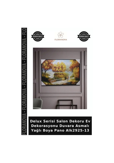 Delux Serisi Salon Dekoru Ev Dekorasyonu Duvara Asmalı Yağlı Boya Pano Alk2925-13