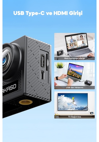 Akaso Brave 4 20 MP 170° 4K Wifi Aksiyon Kamerası