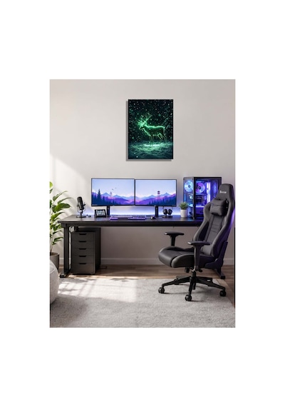 Geyik Ve Kar Baskılı Metal Tablo Wall Art Çok Renkli - 909182814 Çok Renkli - 909182814 Çok Renkli
