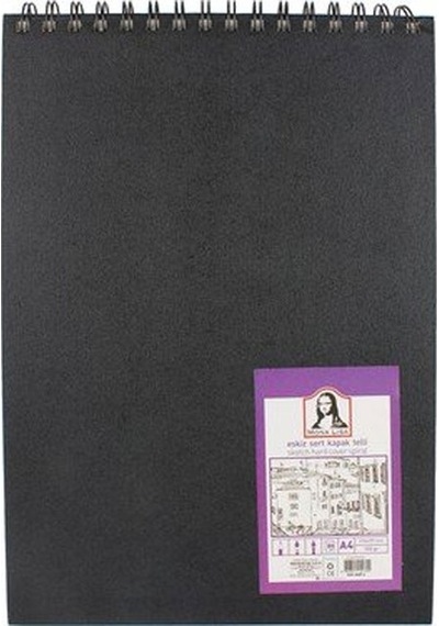Südor Mona Lisa Spiralli Sert Kapak Eskiz Defteri A4 100 G 80 Y